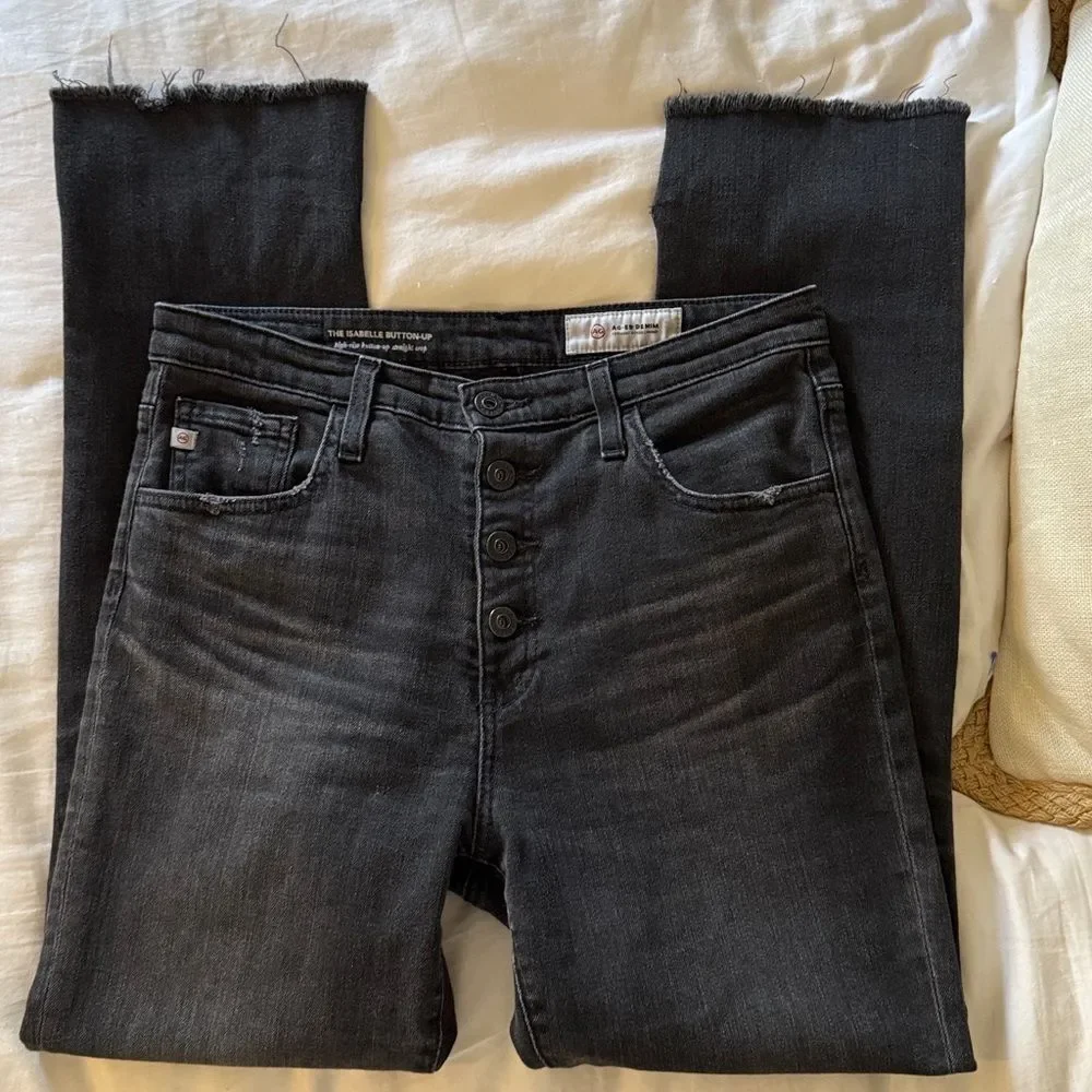 AG The Isabelle High Rise Straight Crop Jeans - Picture 3 of 8